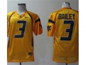 Ncaa West Virginia Mountaineers Stedman Bailey #3 Golden College Football Jerseys