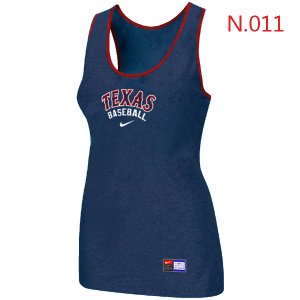 Nike Texans Rangers Tri-Blend Racerback stretch Tank Top Blue