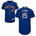 Mens Majestic New York Mets #15 Tim Tebow Royal Gray Flexbase Authentic Collection MLB Jersey