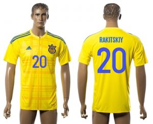 Ukraine #20 Rakitskiy Home Soccer Country Jersey