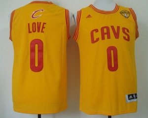 2015 Nba finals nba cleveland cavaliers #0 love yellow[revolution 30 swingman]