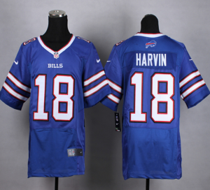 Nike Buffalo Bills #18 HARVIN blue jerseys(Elite)