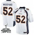 Nike Denver Broncos #52 Wesley Woodyard White Super Bowl XLVIII NFL Limited Jersey
