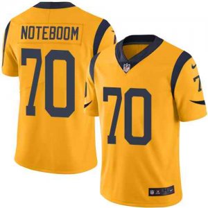 Nike Rams #70 Joseph Noteboom Gold Color Rush Limited Jersey