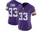Women Nike Minnesota Vikings #33 Dalvin Cook Vapor Untouchable Limited Purple Team Color NFL Jersey