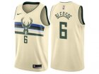 Nike Milwaukee Bucks #6 Eric Bledsoe Cream NBA Swingman City Edition Jersey