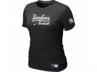 Women New York Yankees Nike Black Short Sleeve Practice T-Shirt