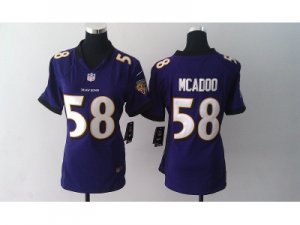 Nike women Baltimore Ravens #58 Elvis Dumervil purple jerseys