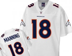 NFL Denver Broncos #18 Peyton Manning white jerseys