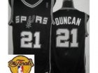 NBA San Antonio Spurs #21 Tim Duncan Black(Revolution 30 2013 Finals Patch)