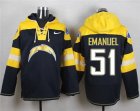 Nike San Diego Chargers #51 Kyle Emanuel Navy Blue Player Pullover Hoodie