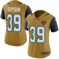 Women's Nike Jacksonville Jaguars #39 Tashaun Gipson Limited Gold Rush NFL Jersey