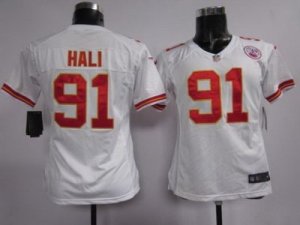 Nike Women Kansas City Chiefs #91 Tamba Hali White Jerseys