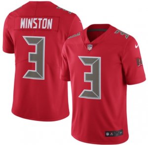 Mens Tampa Bay Buccaneers #3 Jameis Winston Nike Red Color Rush Limited Jersey