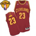 Youth Adidas Cleveland Cavaliers #23 LeBron James Swingman Wine Red Road 2016 The Finals Patch NBA