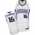 Mens Adidas Sacramento Kings #16 Peja Stojakovic Swingman White Home NBA Jersey