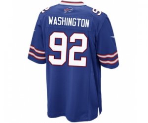 Mens Nike Buffalo Bills #92 Adolphus Washington Game Royal Blue Team Color NFL Jersey