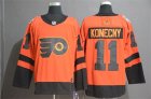 Flyers #11 Travis Konecny Orange 2019 NHL Stadium Series Adidas Jersey