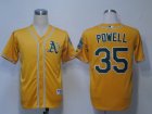 MLB Oakland Athletics #35 Powell Yellow