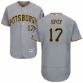 Men's Majestic Pittsburgh Pirates #17 Matt Joyce Grey Flexbase Authentic Collection MLB Jersey