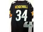 Nike Pittsburgh Steelers #34 Rashard Mendenhall Black Jerseys(Signed Elite)