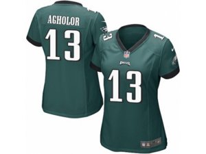 Women Nike Philadelphia Eagles #13 Nelson Agholor Game Midnight Green Team Color NFL Jersey