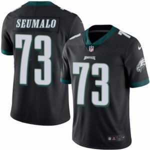 Mens Nike Philadelphia Eagles #73 Isaac Seumalo Limited Black Rush NFL Jersey