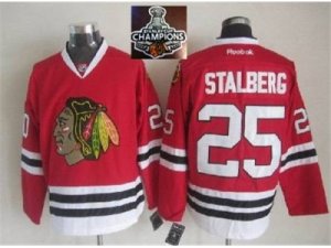 NHL Chicago Blackhawks #25 stalberg Red 2015 Stanley Cup Champions jerseys