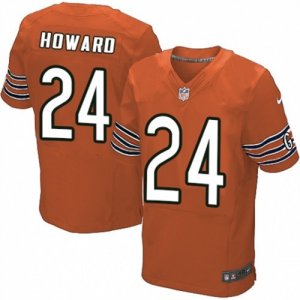 Men\'s Nike Chicago Bears #24 Jordan Howard Elite Orange Alternate NFL Jersey