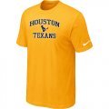 Houston Texans Heart & Soul Yellow T-Shirt