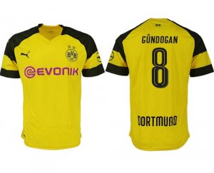 2018-19 Dortmund 8 GUNDOGAN Home Thailand Soccer Jersey