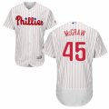 Men's Majestic Philadelphia Phillies #45 Tug McGraw White Red Strip Flexbase Authentic Collection MLB Jersey