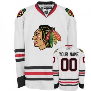 Customized Chicago Blackhawks Jersey White Road Man Hockey