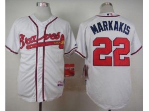 MLB Atlanta Braves #22 Nick Markakis White Cool Base Stitched Baseball jerseys