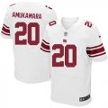 Nike New York Giants #20 Prince Amukamara white Jerseys(Elite)