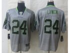 Nike Seattle Seahawks #24 Lynch Jerseys(Lights Out Grey Elite)