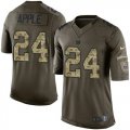 Nike New York Giants #24 Eli Apple Green Mens Stitched NFL Limited Salute to Service Jersey