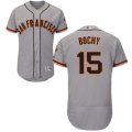 Mens Majestic San Francisco Giants #15 Bruce Bochy Grey Flexbase Authentic Collection MLB Jersey