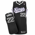 Mens Adidas Sacramento Kings #22 Matt Barnes Authentic Black Alternate NBA Jersey