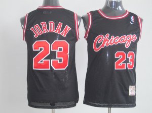 NBA Chicago Bulls #23 JORDAN M&N black