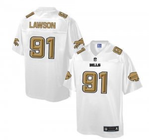 Nike Buffalo Bills #91 Manny Lawson White Men NFL Pro Line Fashion Game Jersey