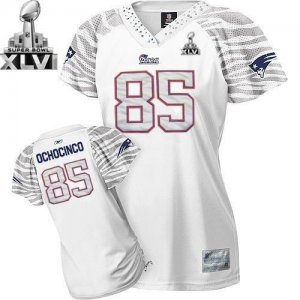 women new england patriots #85 chad ochocinco 2012 super bowl xlvi white[zebra]