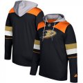 Mens Anaheim Ducks Adidas Black Silver Jersey Pullover Hoodie