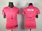 Nike Women Carolina Panthers #1 Cam Newton pink jerseys