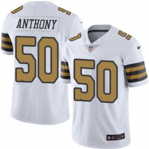 Mens Nike New Orleans Saints #50 Stephone Anthony Limited White Rush NFL Jersey