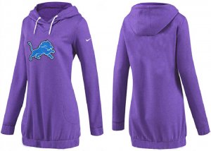 Women Detroit Lions Logo Pullover Hoodie-069