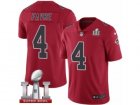 Youth Nike Atlanta Falcons #4 Brett Favre Limited Red Rush Super Bowl LI 51 NFL Jersey