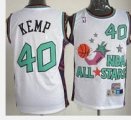 NBA all stars Seattle Supersonics #40 Shawn Kemp white