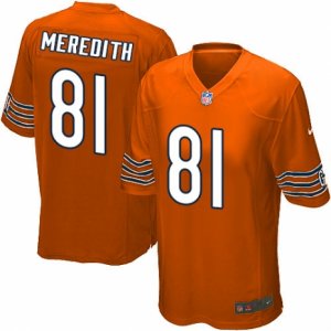 Men\'s Nike Chicago Bears #81 Cameron Meredith Game Orange Alternate NFL Jersey