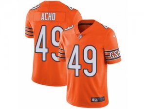 Mens Nike Chicago Bears #49 Sam Acho Vapor Untouchable Limited Orange Rush NFL Jersey